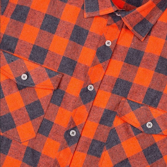 BRAND NEW MENS PLAID FLANNEL REGULAR FIT SHIRT. NWT - Picture 3 of 4